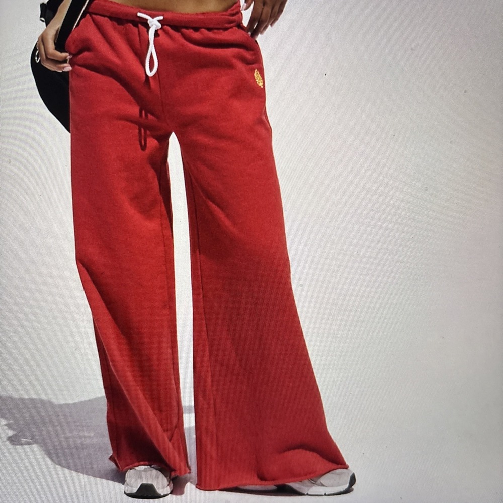 FP Movement By Free People For The Win Wide Leg Pants Women L NEW Relaxed Fit